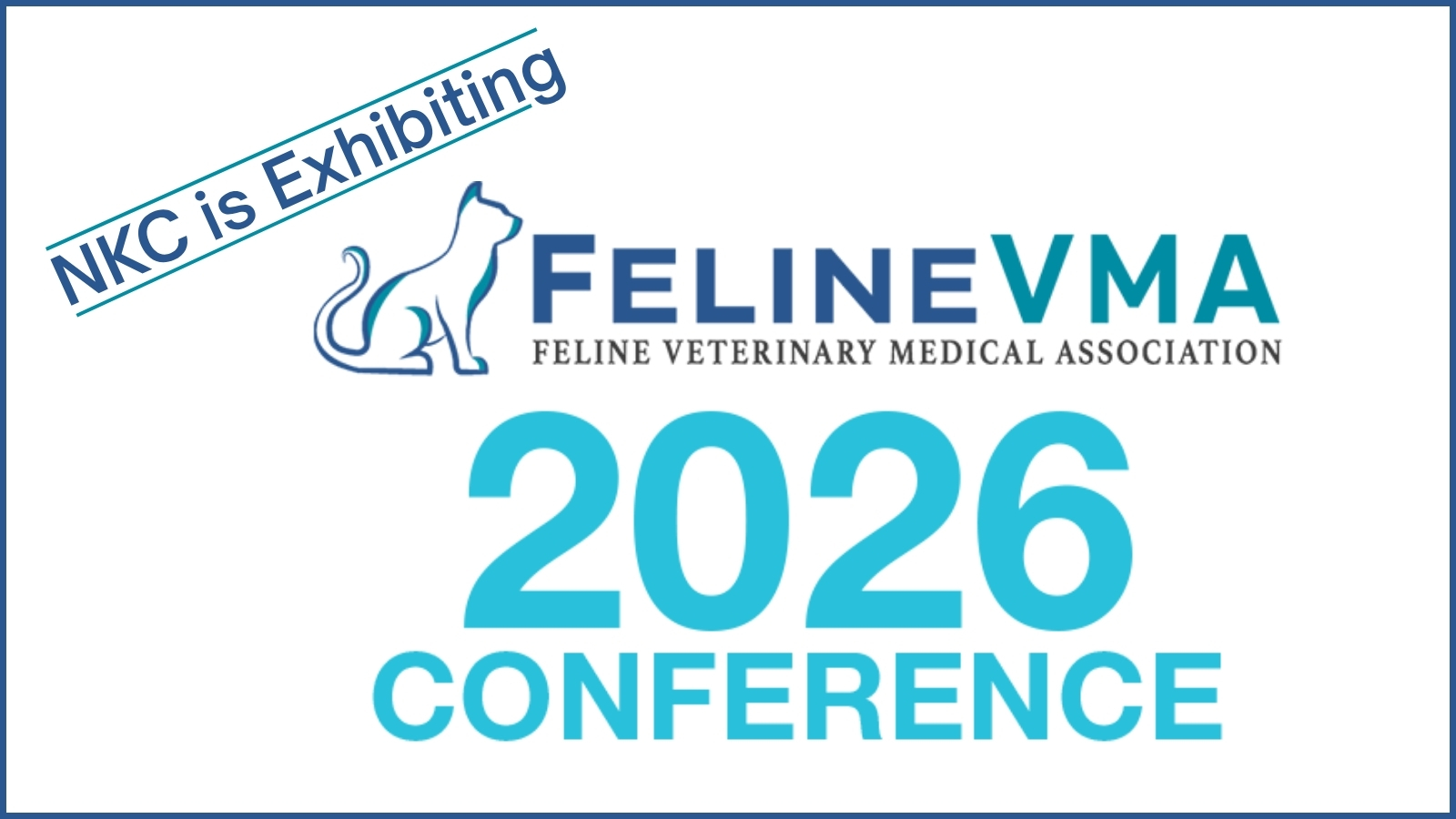 FelineVMA Conference logo with announcement that NKC is exhibiting